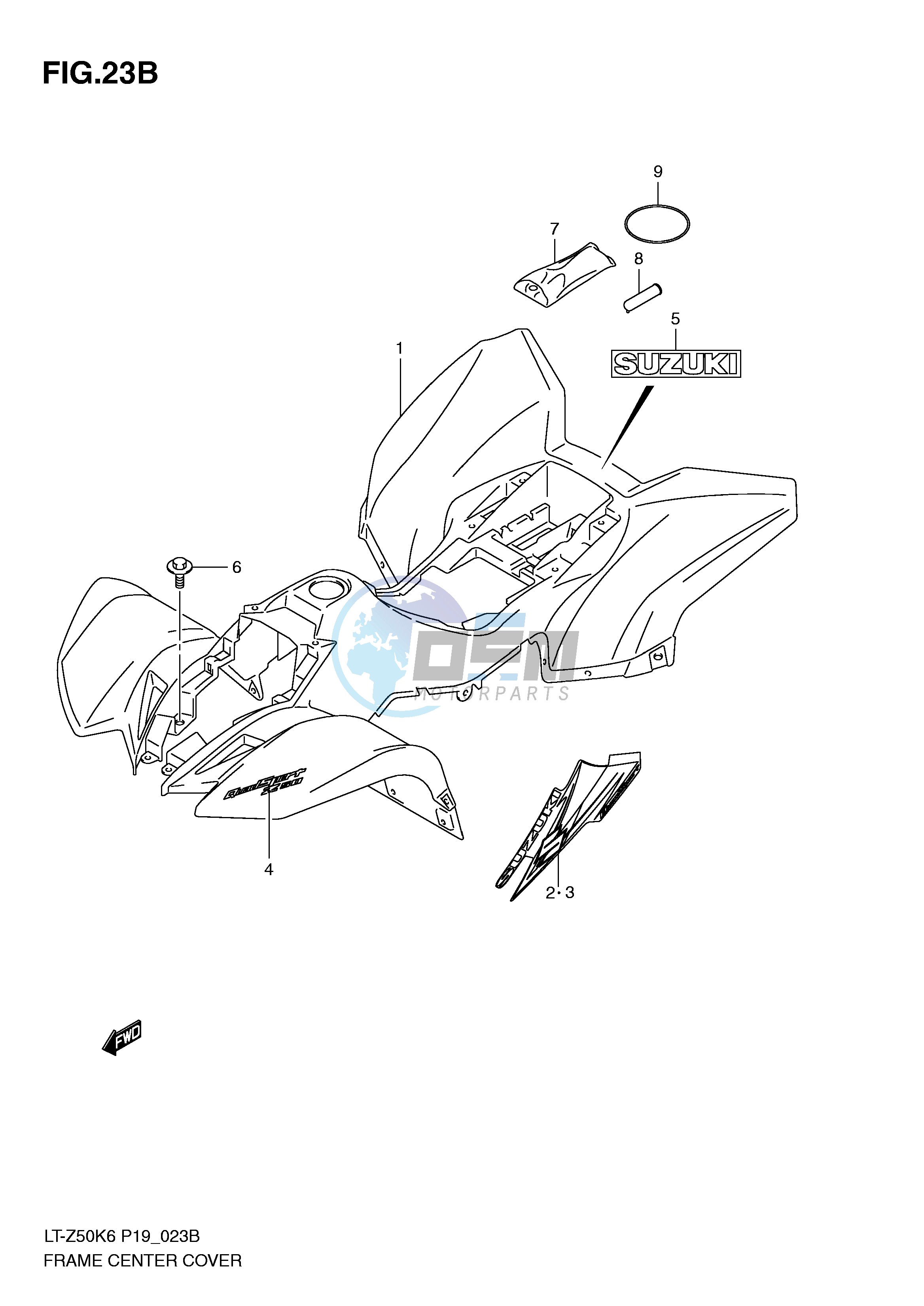 FRAME CENTER COVER (MODEL L0)