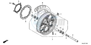 NC750SDE NC750SD Europe Direct - (ED) drawing FRONT WHEEL