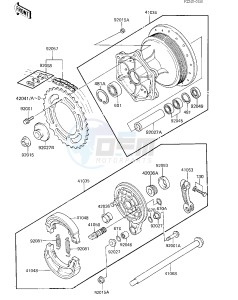 KX 125 C [KX125L] (C1) [KX125L] drawing REAR HUB_BRAKE_CHAIN