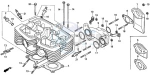 CM125C drawing CYLINDER HEAD