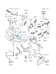 VN 1600 D [VULCAN 1600 NOMAD] (D6F-D8FA) D7F drawing IGNITION SWITCH_LOCKS_REFLECTORS