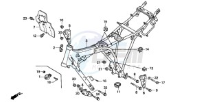 CB250 TWO FIFTY drawing FRAME BODY