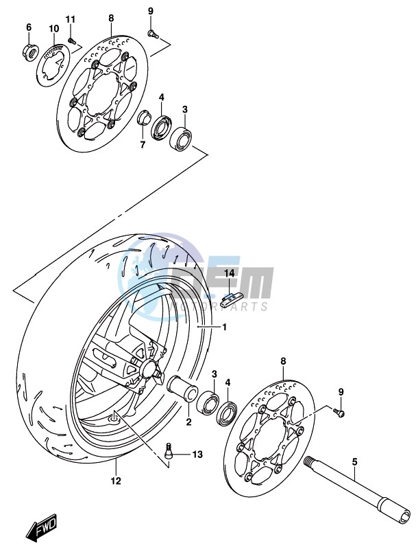 FRONT WHEEL (GSX-S1000AL8 E21)