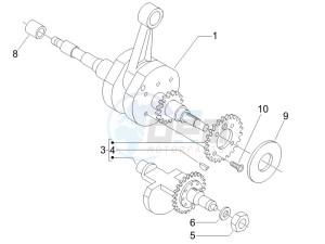 X9 500 Evolution ABS 2006-2007 drawing Crankshaft