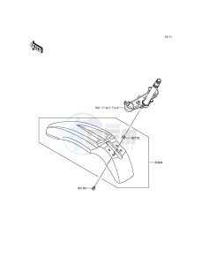 KLX125 KLX125CFF XX (EU ME A(FRICA) drawing Front Fender(s)