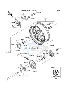 ZZR1400_ABS ZX1400FEF FR GB XX (EU ME A(FRICA) drawing Rear Hub