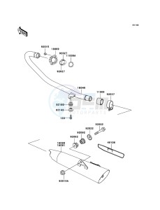 ELIMINATOR 125 BN125-A8 GB XX (EU ME A(FRICA) drawing Muffler(s)