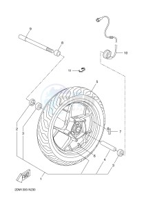 YP125R X-MAX125 (2DM1 2DM1) drawing FRONT WHEEL