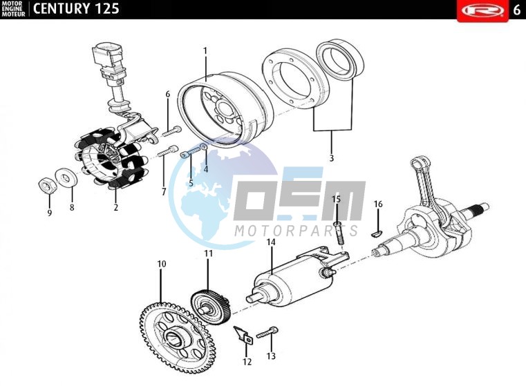 MAGNETIC  - FLYWHEEL - START ENGINE  EURO4