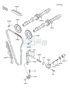 ZX 600 C [NINJA 600R] (C8-C9) [NINJA 600R] drawing CAMSHAFT-- S- -_TENSIONER