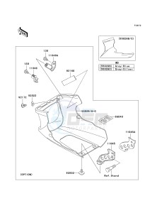 EX 500 D [NINJA 500R] (D10-D12) [NINJA 500R] drawing COWLING LOWERS