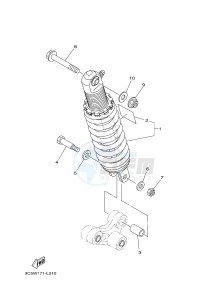 XT250 XT250F SEROW (1YBD) drawing REAR SUSPENSION