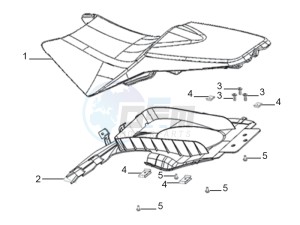 ETX 150 drawing Saddle and rear fender