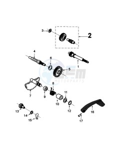 KISBEE 4T OY X drawing GEARBOX AND KICKSTART