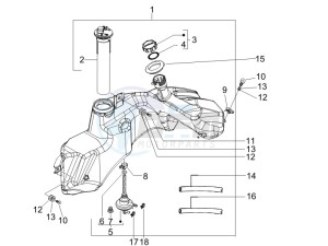 Granturismo 200 L drawing Fuel Tank