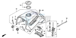 TRX300FW FOURTRAX 300 4X4 drawing FUEL TANK