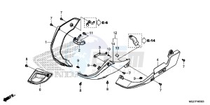 CB500XE CB500X ABS UK - (E) drawing UNDER COWL