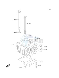 KLX 125 B (B6F) B6F drawing CYLINDER