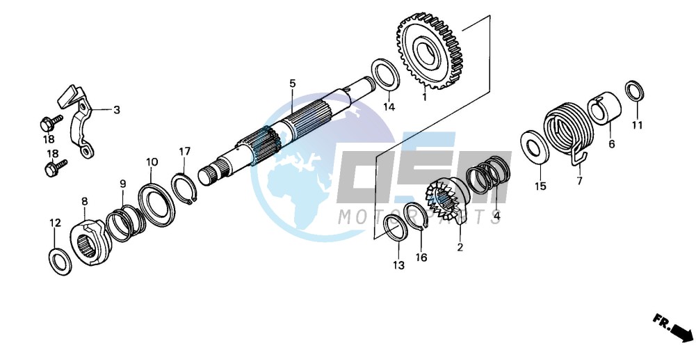 KICK STARTER SPINDLE