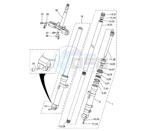 XT X 660 drawing FRONT FORK