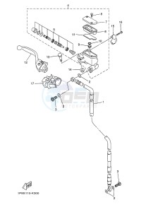 YZ125 (1SRD 1SRE 1SRF 1SRG 1SRG) drawing FRONT MASTER CYLINDER