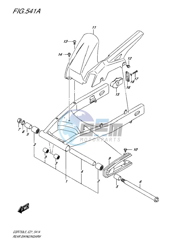 REAR SWINGING ARM L5