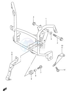 GSF1200 (E2) Bandit drawing COWLING BRACE (GSF1200ST SV SAV SW SAW SX SAX SY SAY)