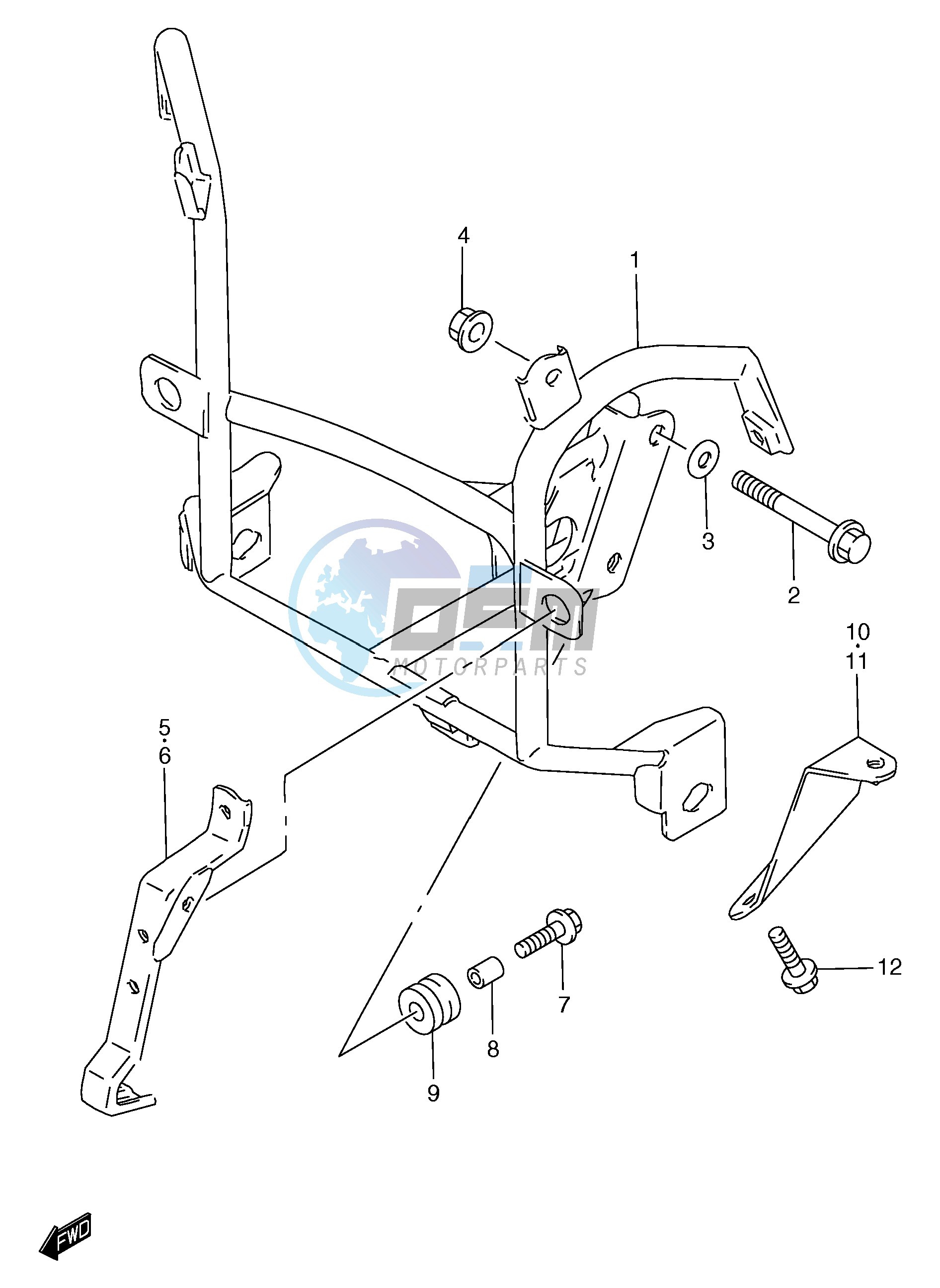 COWLING BRACE (GSF1200ST SV SAV SW SAW SX SAX SY SAY)