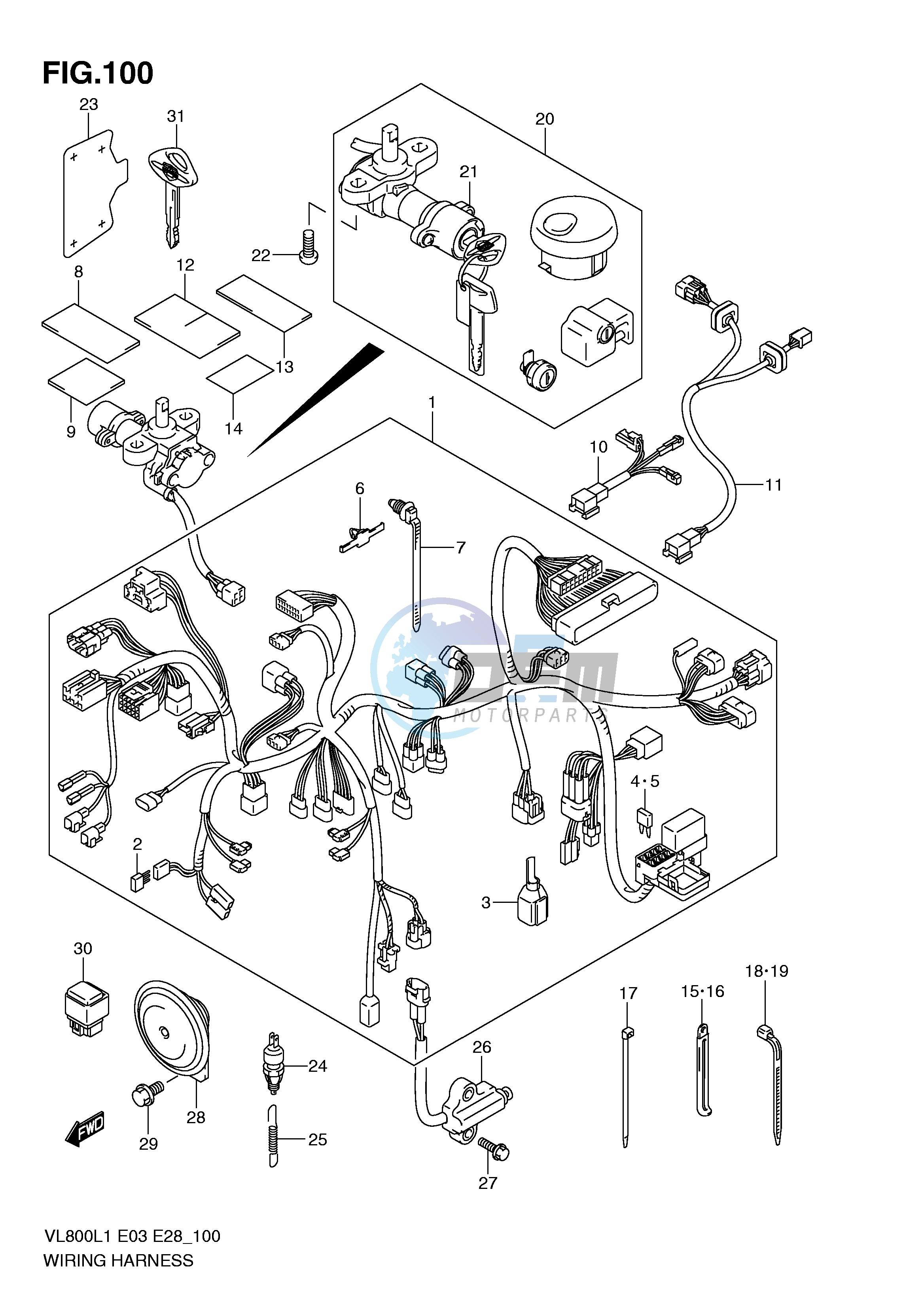 WIRING HARNESS (VL800CL1 E3)