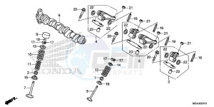 VFR1200XD Europe Direct - (ED) drawing CAMSHAFT/VALVE (REAR)