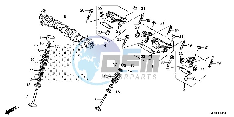 CAMSHAFT/VALVE (REAR)