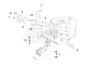 X Evo 400 Euro 3 drawing Camshaft - Rocking levers support unit