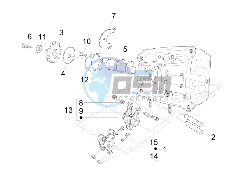 Camshaft - Rocking levers support unit