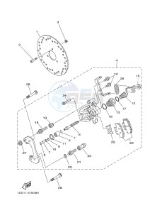 YXM700ES YXM70VPSF VIKING (1XPX) drawing REAR BRAKE CALIPER 2