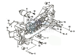 SYMPHONY 50 45KMH drawing CRANKCASE COVER LEFT