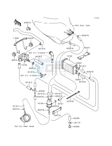 ZX 600 G [NINJA ZX-6R] (G1-G2) [NINJA ZX-6R] drawing FUEL EVAPORATIVE SYSTEM