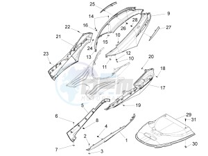 Fly 150 4T 3V ie (USA) drawing Side cover - Spoiler