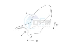 Dorsoduro 750 ABS USA-CND (NAFTA) (CND, USA) drawing Saddle