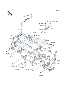 KVF 750 E [BRUTE FORCE 750 4X4I NRA OUTDOORS] (E8F-E9FA) E8F drawing ENGINE MOUNT