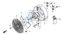 TRX350FM RANCHER 4X4 drawing COOLING FAN KIT (TRX350TM-A,2A)