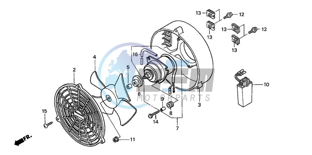 COOLING FAN KIT (TRX350TM-A,2A)