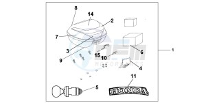 PES150R 125 drawing TOP BOX 35 L MAX GRAY METALLIC