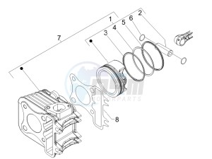 LX 150 4T drawing Cylinder - piston - wrist pin unit