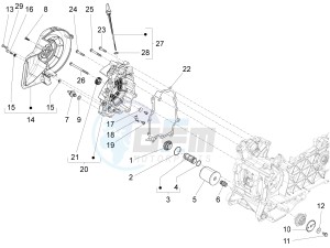 Fly 125 4t 3v ie e3 lem drawing Flywheel magneto cover - Oil filter