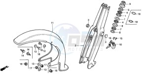 C50Z2 drawing FRONT FORK/FRONT FENDER