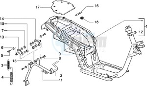 Zip electric 0 drawing Chassis - Central stand