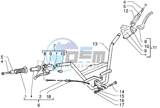 Handlebars - Master cylinder