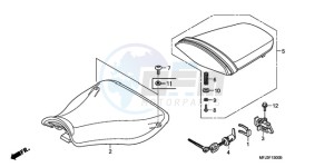 CBR600RR9 Europe Direct - (ED / MME) drawing SEAT