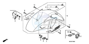 ST1300A9 UK - (E / ABS MKH MME) drawing FRONT FENDER