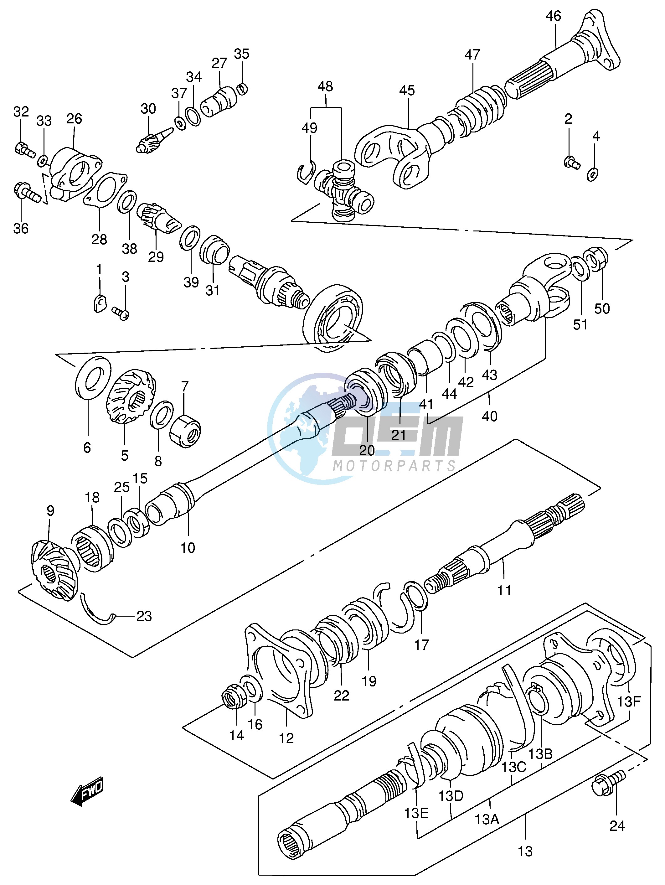 SECONDARY DRIVE (MODEL W X Y)